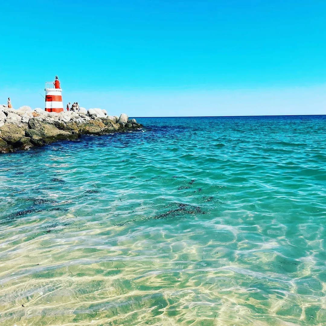 Ilha de tavira at the edge of the sea and ria formosa