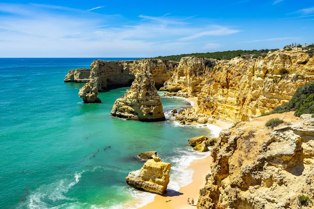 Algarve Beaches are not all flat like the Praia da Marinha